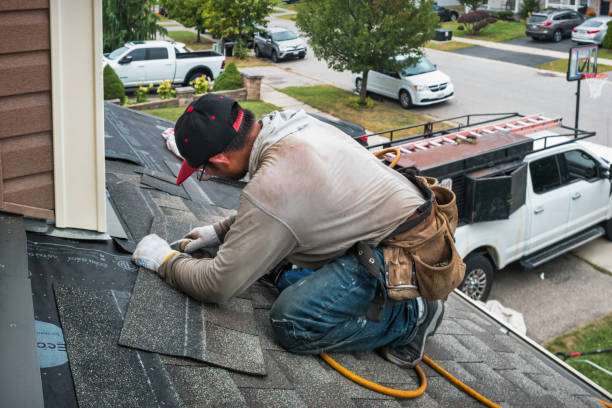 Professional Roofing technician working in Oaks Corners, NY